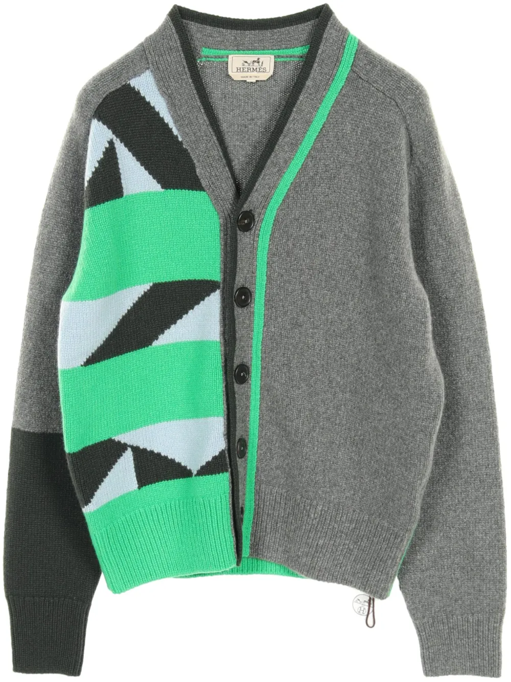 Hermès Pre-Owned cárdigan Rayures Tangram 2010 | gris | Image 1