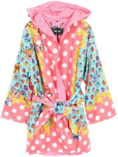 Versace Pre-Owned 2020s Ladybird Dot-print bath robe