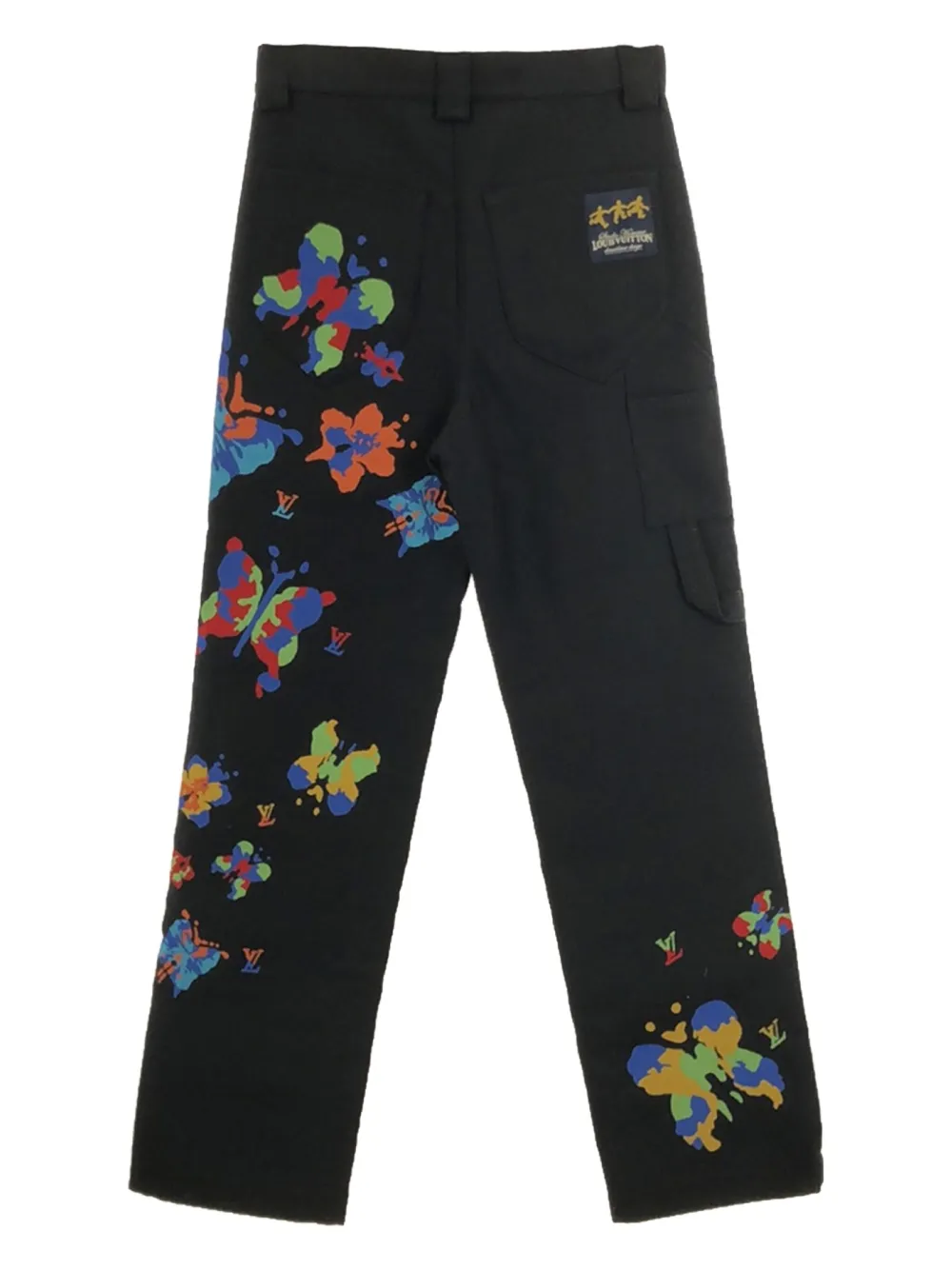 Louis Vuitton Pre-Owned 2010s broek met vlinderprint - Zwart