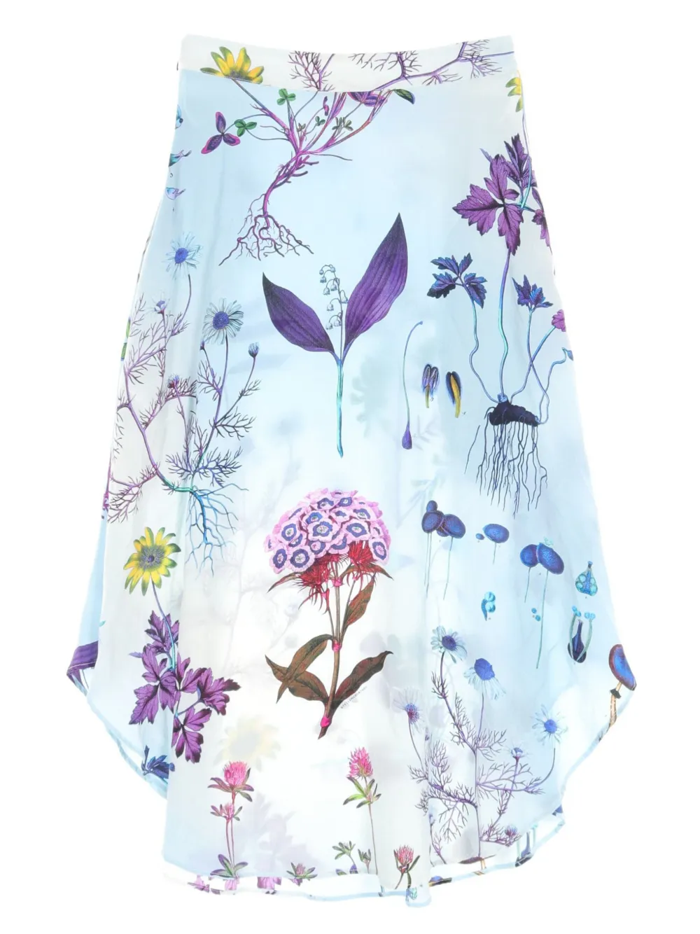 Stella McCartney Pre-Owned 2010s floral-print silk skirt - Blauw