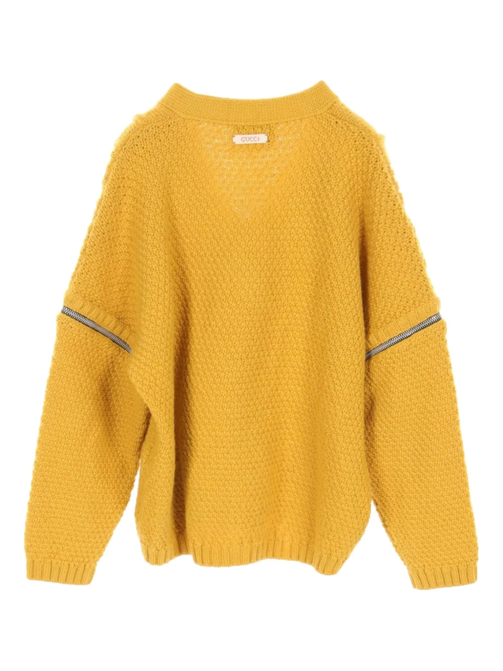 Gucci Pre-Owned 2010s cable-knit wool jumper - Geel