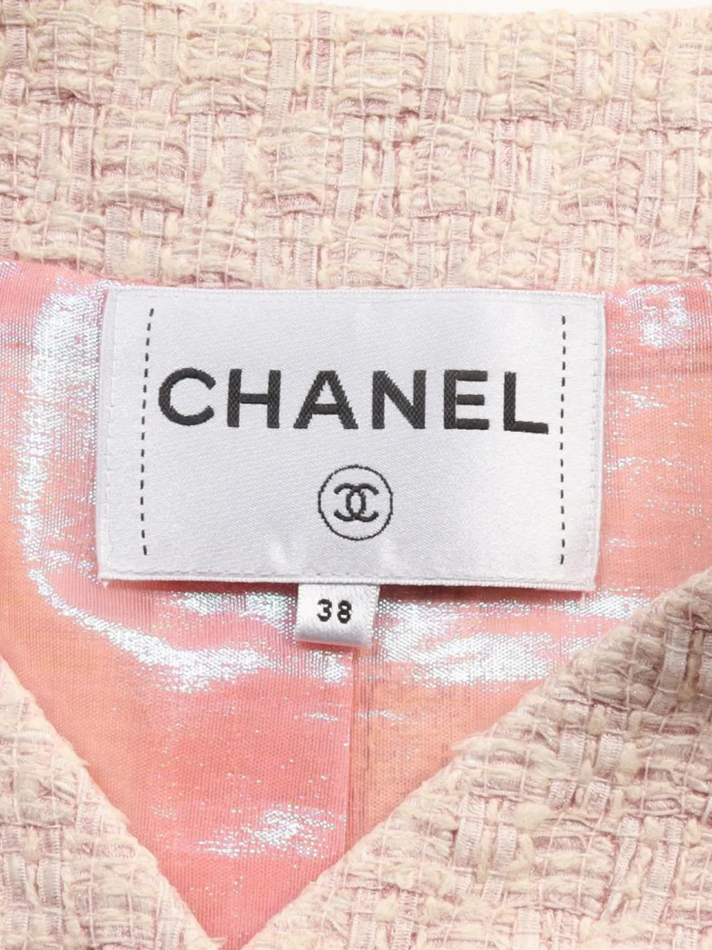 Pre-owned Chanel 1986-1988 Tweed Coat In Pink