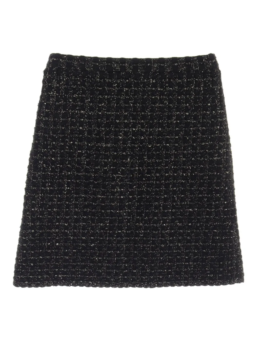 CHANEL Pre-Owned 1986-1988 tweed skirt - Zwart