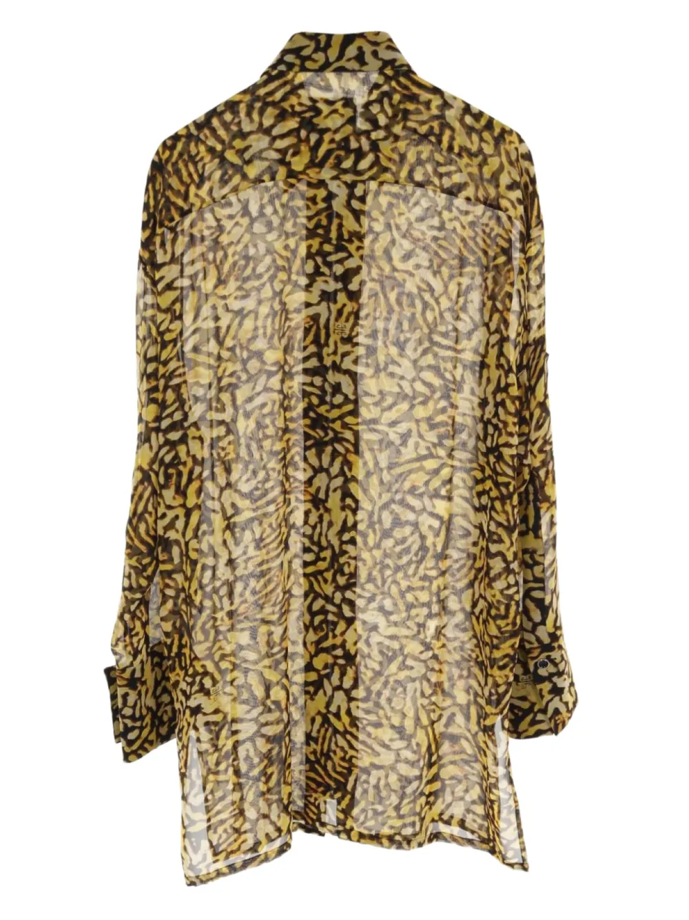 Givenchy Pre-Owned 2010s leopard silk shirt - Geel