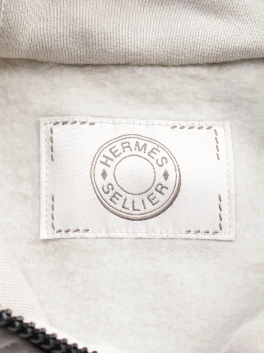 Pre-owned Hermes 2010s Half-zip Hoodie In Grey