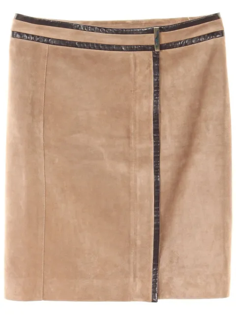 Gucci Pre-Owned 2000s suede midi skirt