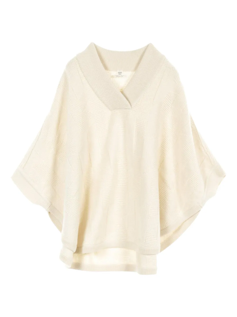 Hermès Pre-Owned 2010s wool poncho | Neutrals | Image 1