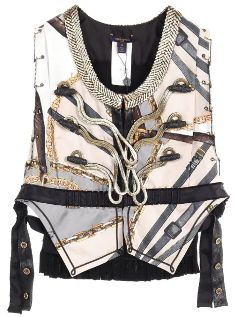Louis Vuitton Pre-Owned 2020s Scarf-print gilet
