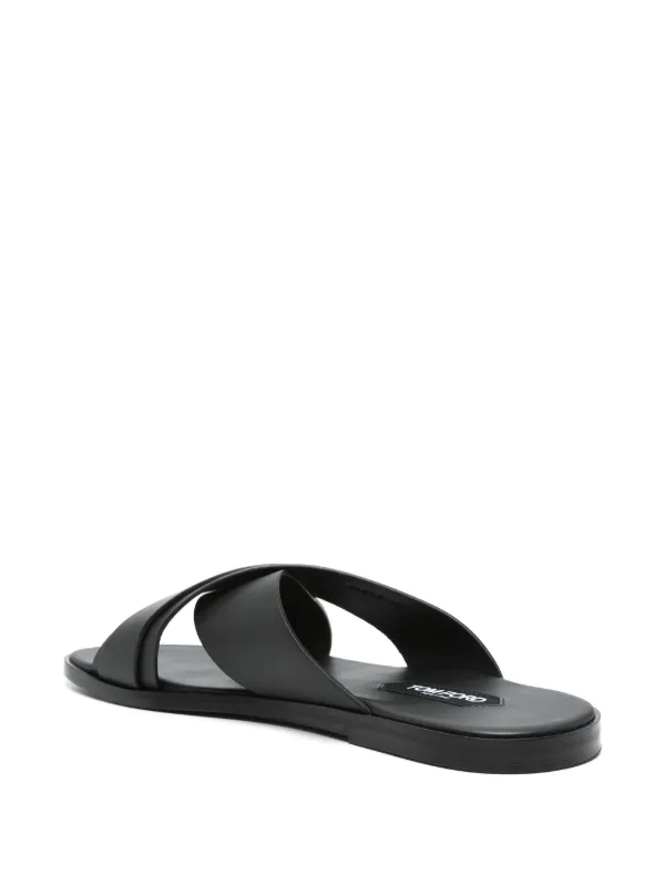 TOM FORD ロゴパーフォレーテッド サンダル | ブラック TOM FORD ロゴパーフォレーテッド サンダル | ブラック