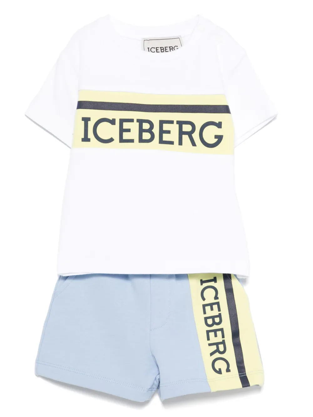 Iceberg Kids Shorts set met logoprint Wit