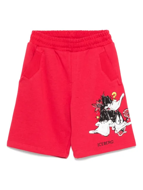 Iceberg Kids Daffy Duck-print track shorts