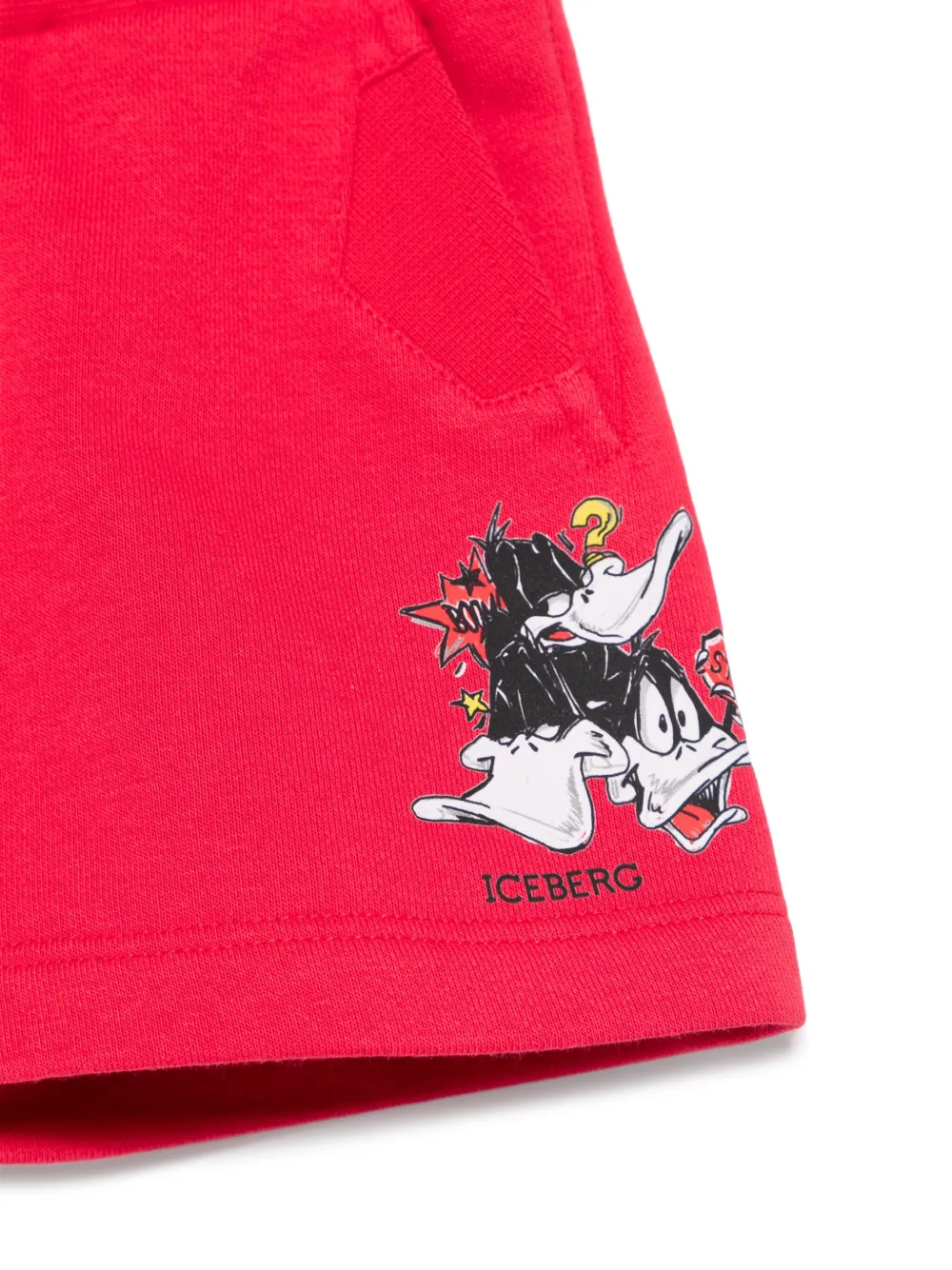 Iceberg X Looney Tunes Cartoon-print Shorts In Red