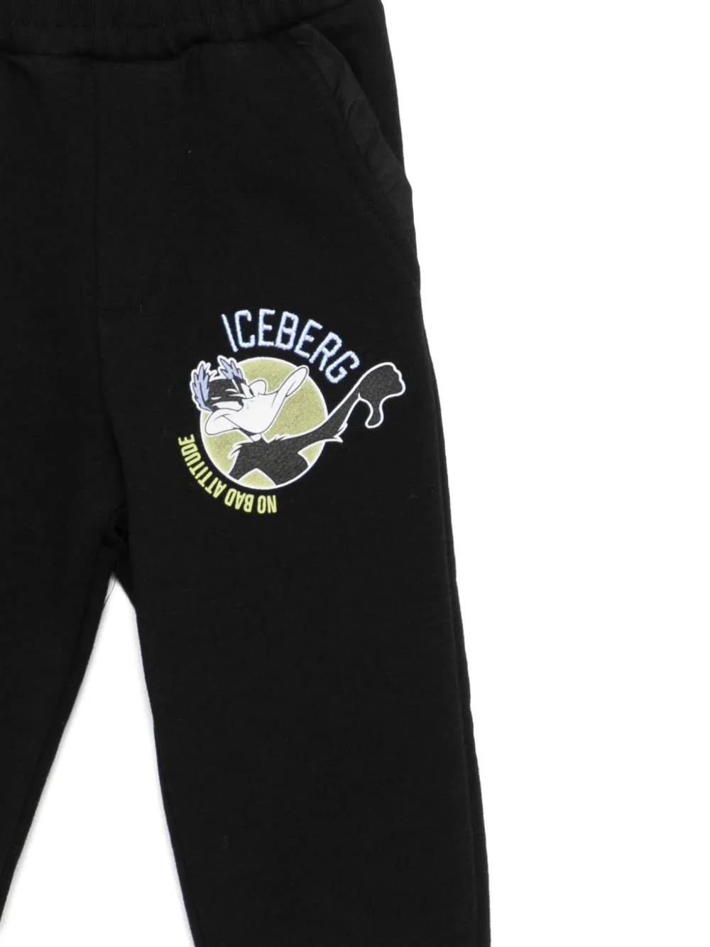 ICEBERG DAFFY DUCK-PRINT TRACK PANTS