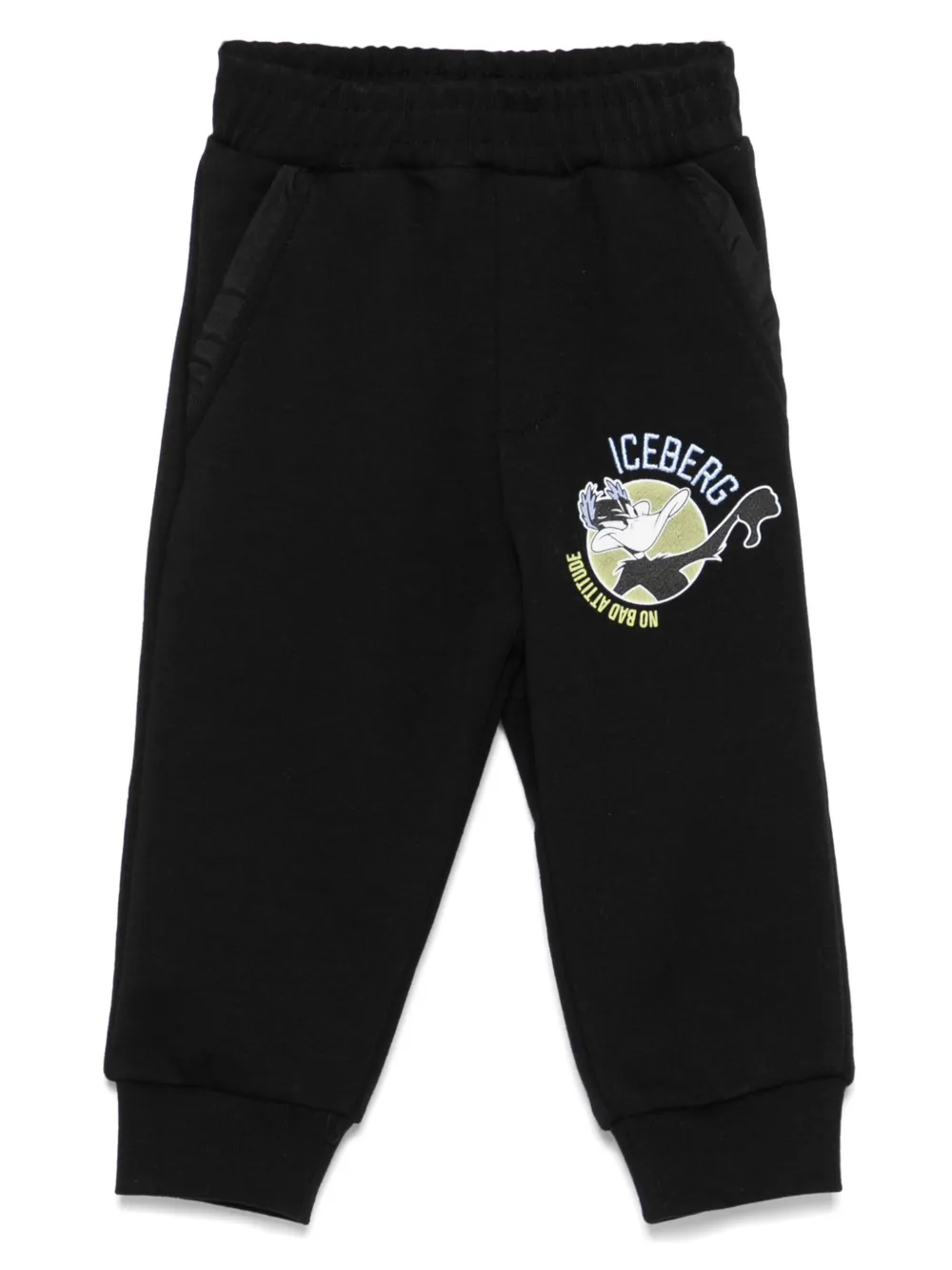Iceberg Kids Trainingsbroek met Daffy Duck-print Zwart