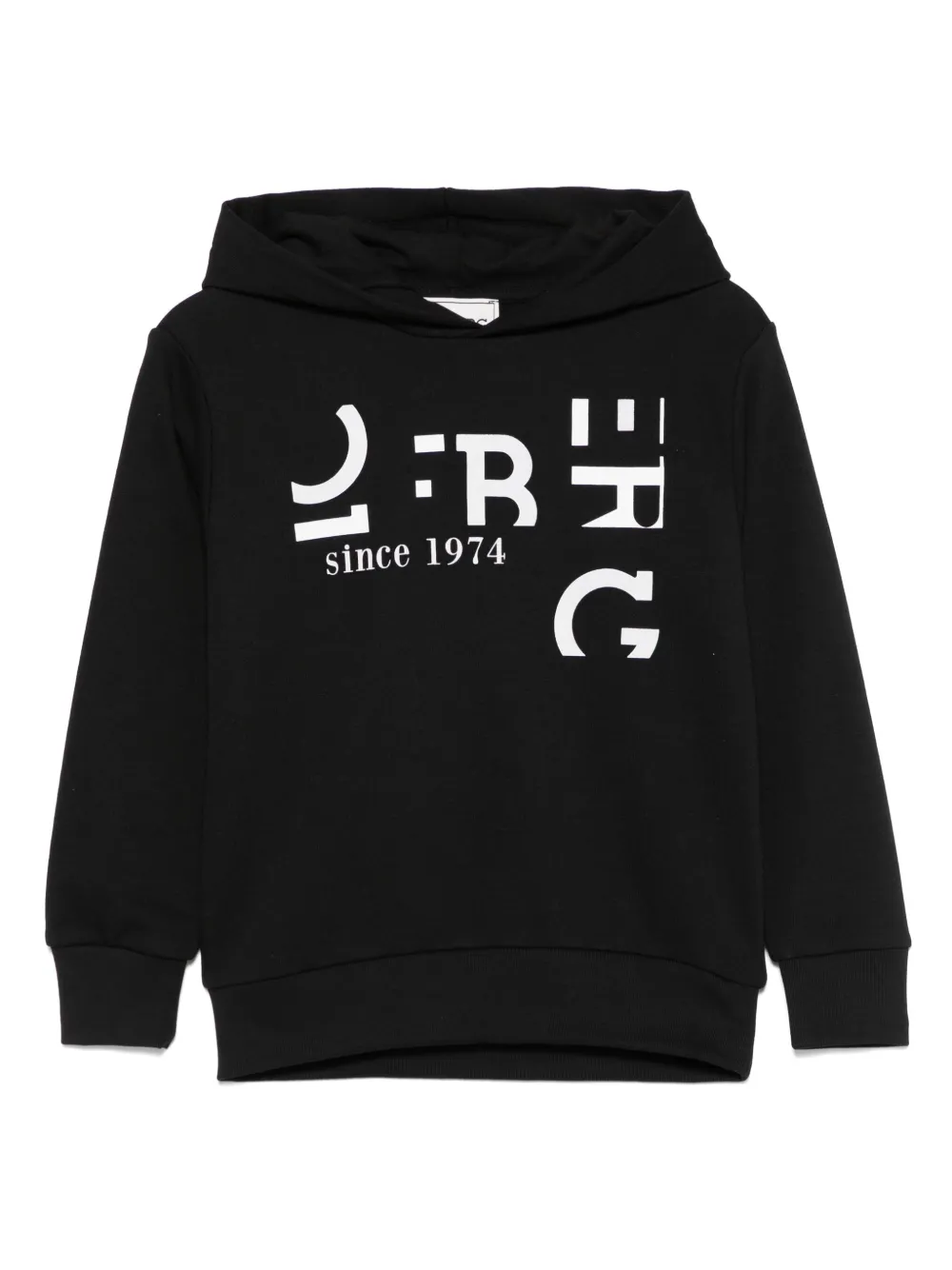 Iceberg Kids Hoodie met logoprint Zwart