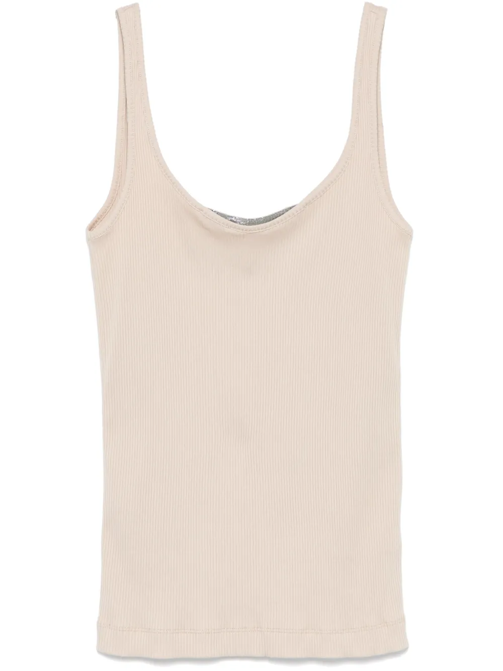 Brunello Cucinelli Geribbelde tanktop Beige