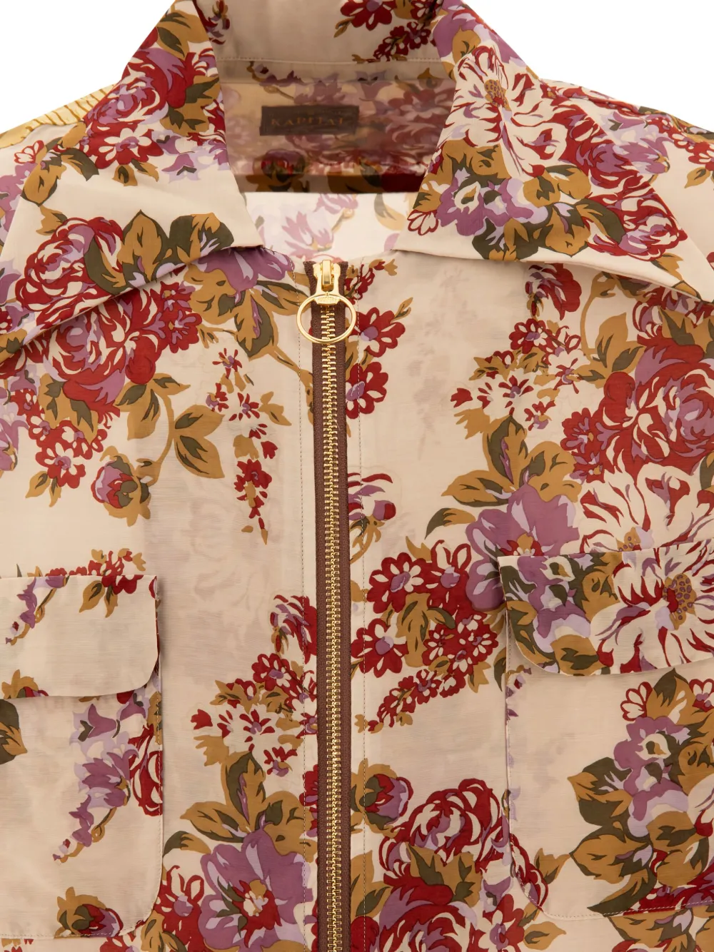 Shop Kapital Floral-print Shirt In Neutrals