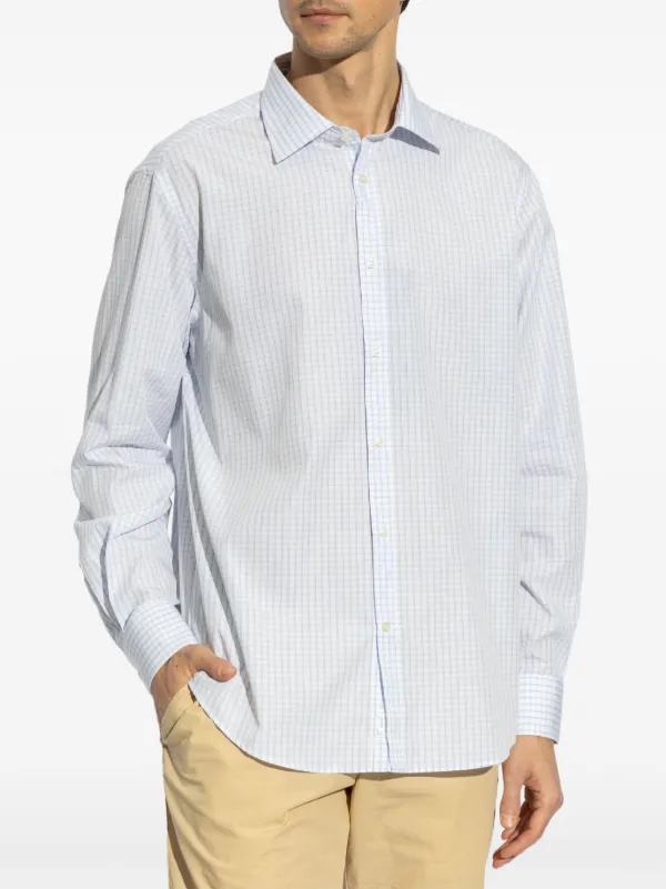 Paul Shark Chemise à Motif Géométrique Blanc FARFETCH FR