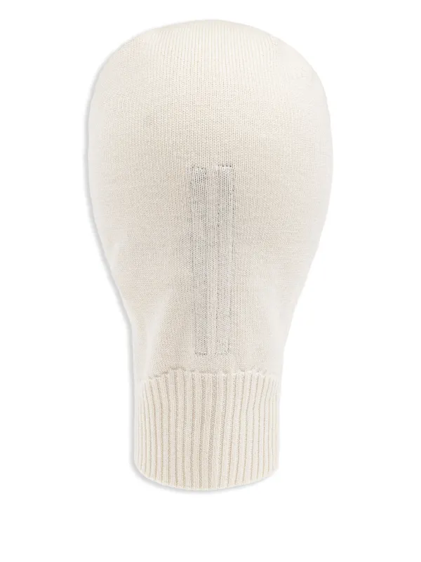 ニットキャップ・ビーニー Rick Owens White Merino Wool Balaclava Skull Rick Owens Skull Balaclava | White | FARFETCH