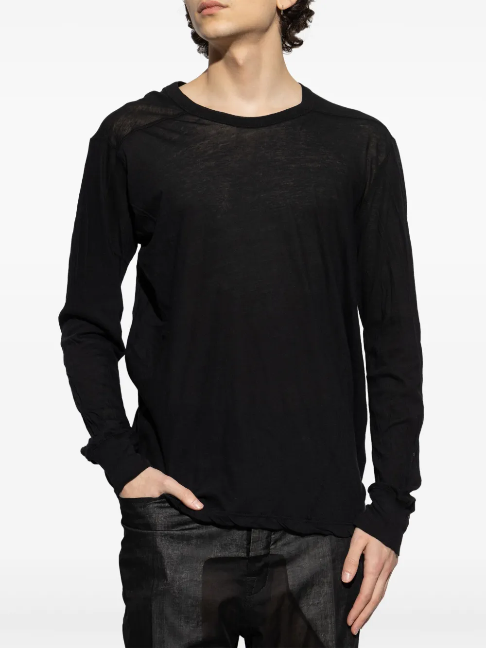 Rick Owens Level T-shirt Zwart