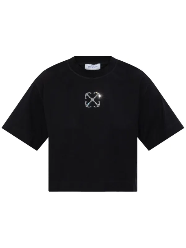 Off-White クロップド Tシャツ | ブラック | FARFETCH JP