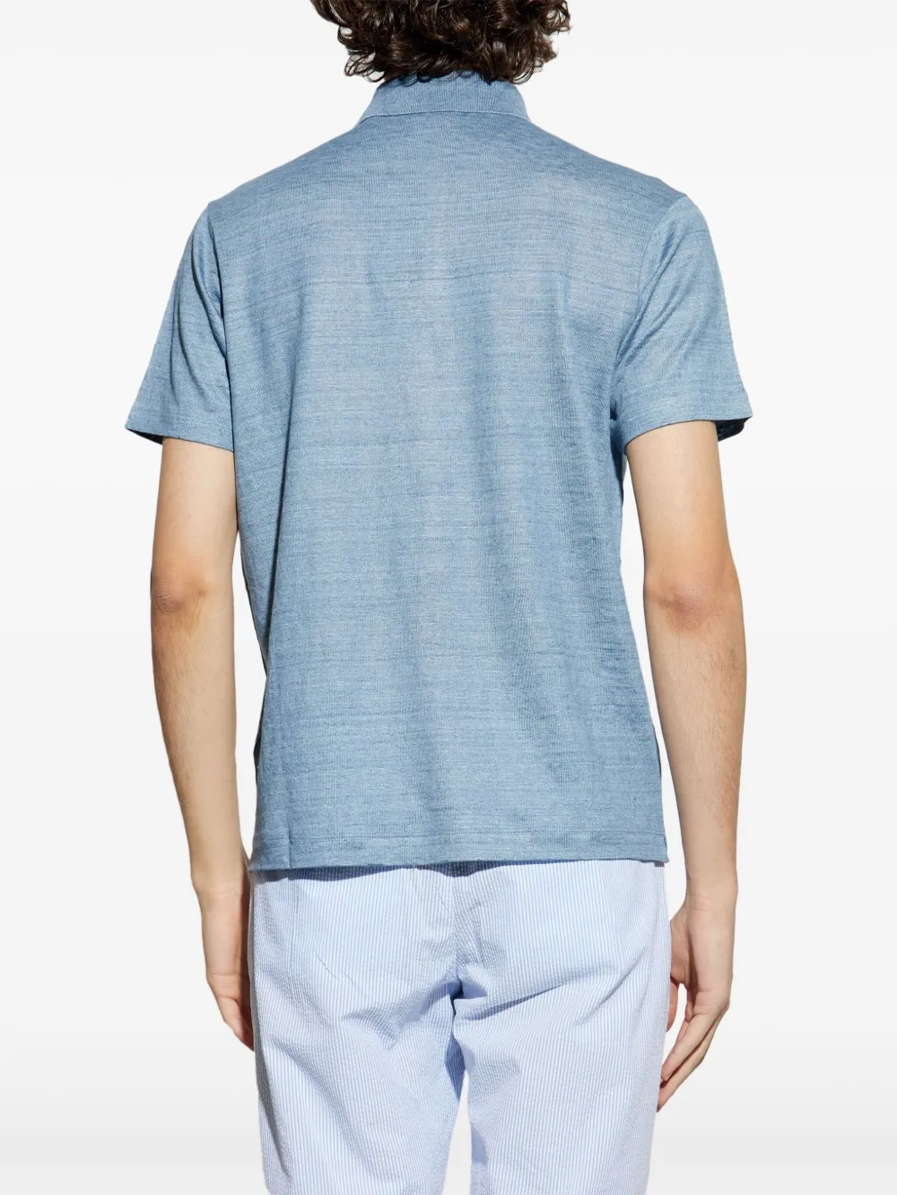 Paul & Shark Linnen poloshirt Blauw