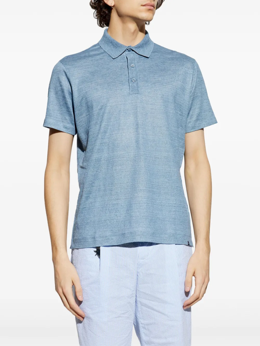 Paul & Shark Linnen poloshirt Blauw