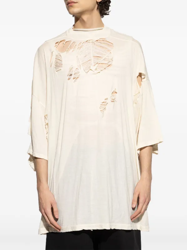 Rick Owens DRKSHDW Distressed t-shirt | Neutrals | FARFETCH