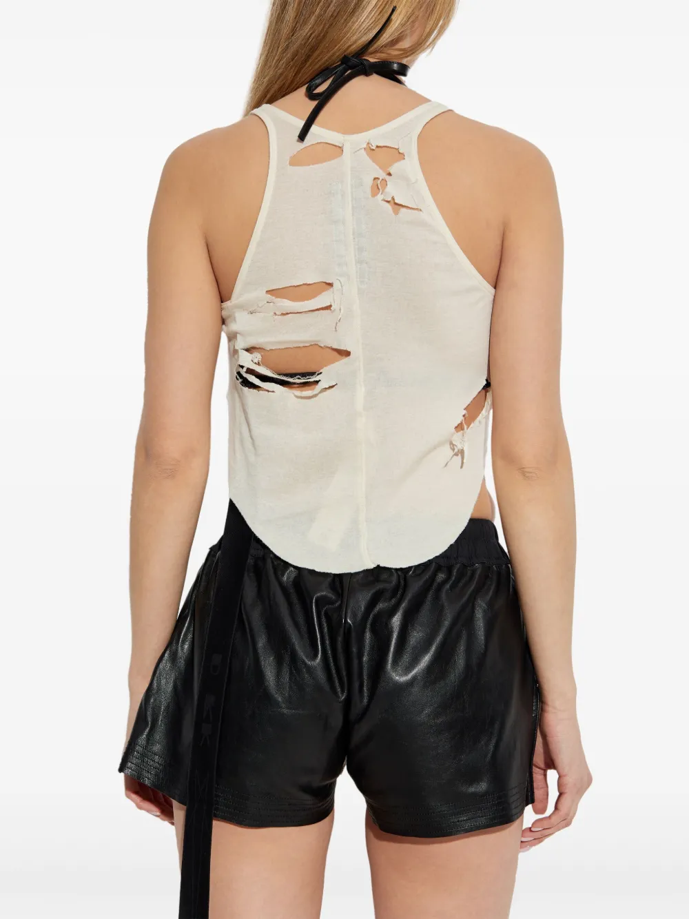 Rick Owens DRKSHDW Gerafelde tanktop Beige