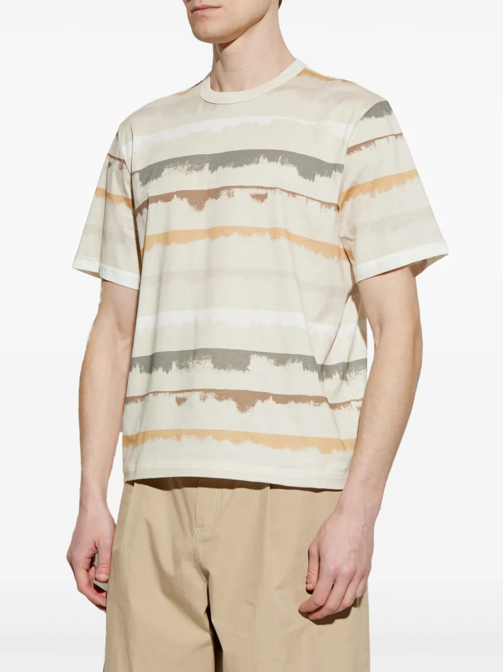 Ps By Paul Smith T-shirt Drip Stripe Toni Neutri In Nude