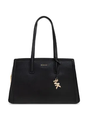 Michael Kors logo-lettering Shoulder Bag | Black | FARFETCH