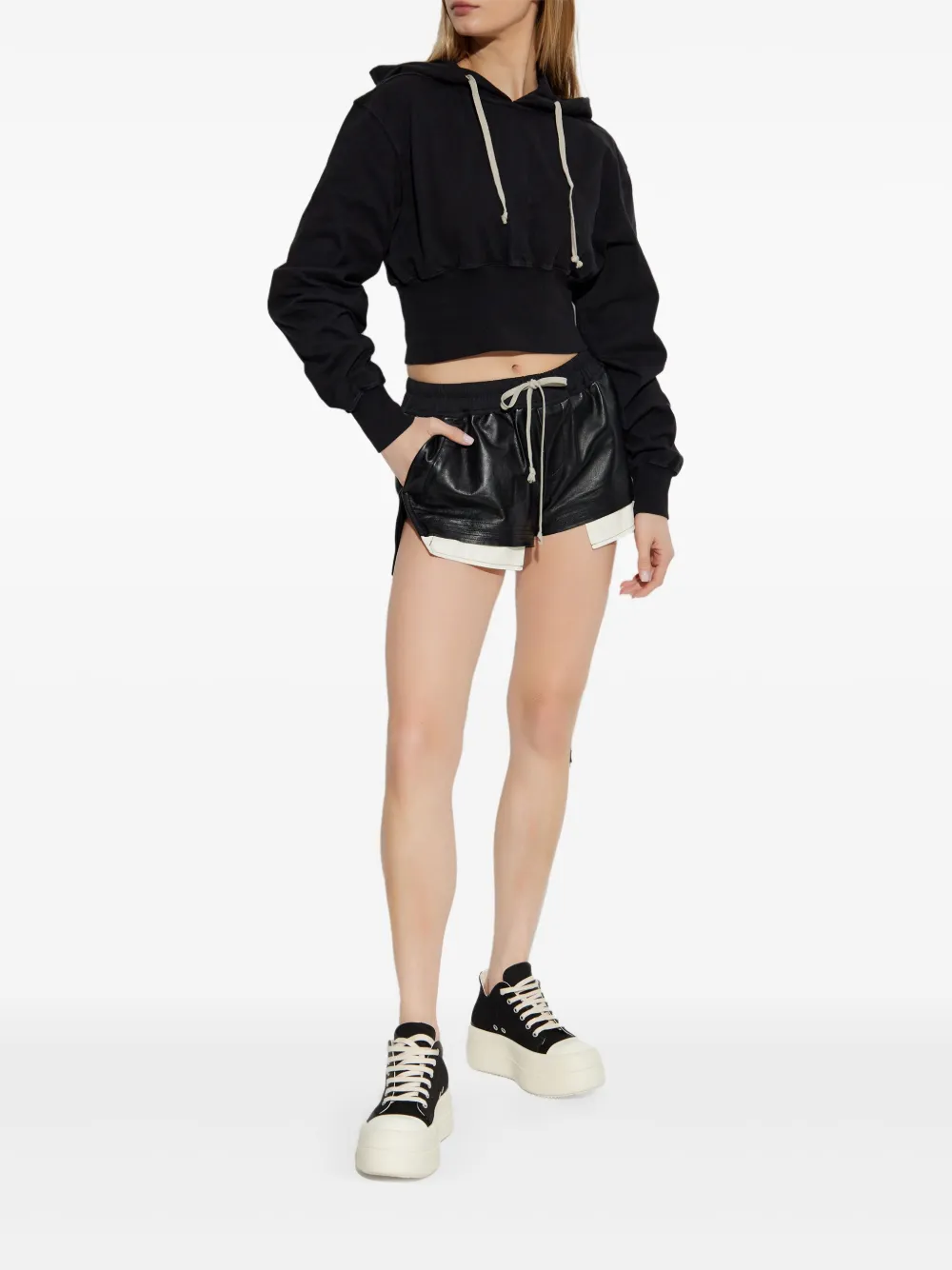 Rick Owens DRKSHDW Jersey hoodie - Zwart