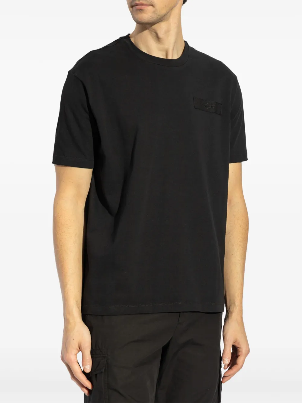 Paul & Shark T-shirt met geborduurd logo Zwart