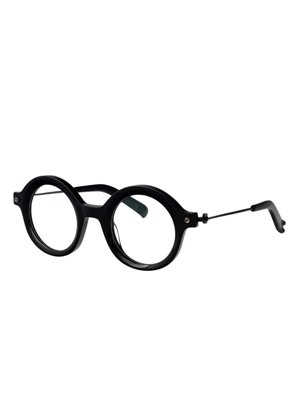 Yohji Yamamoto round-frame glasses - Zwart