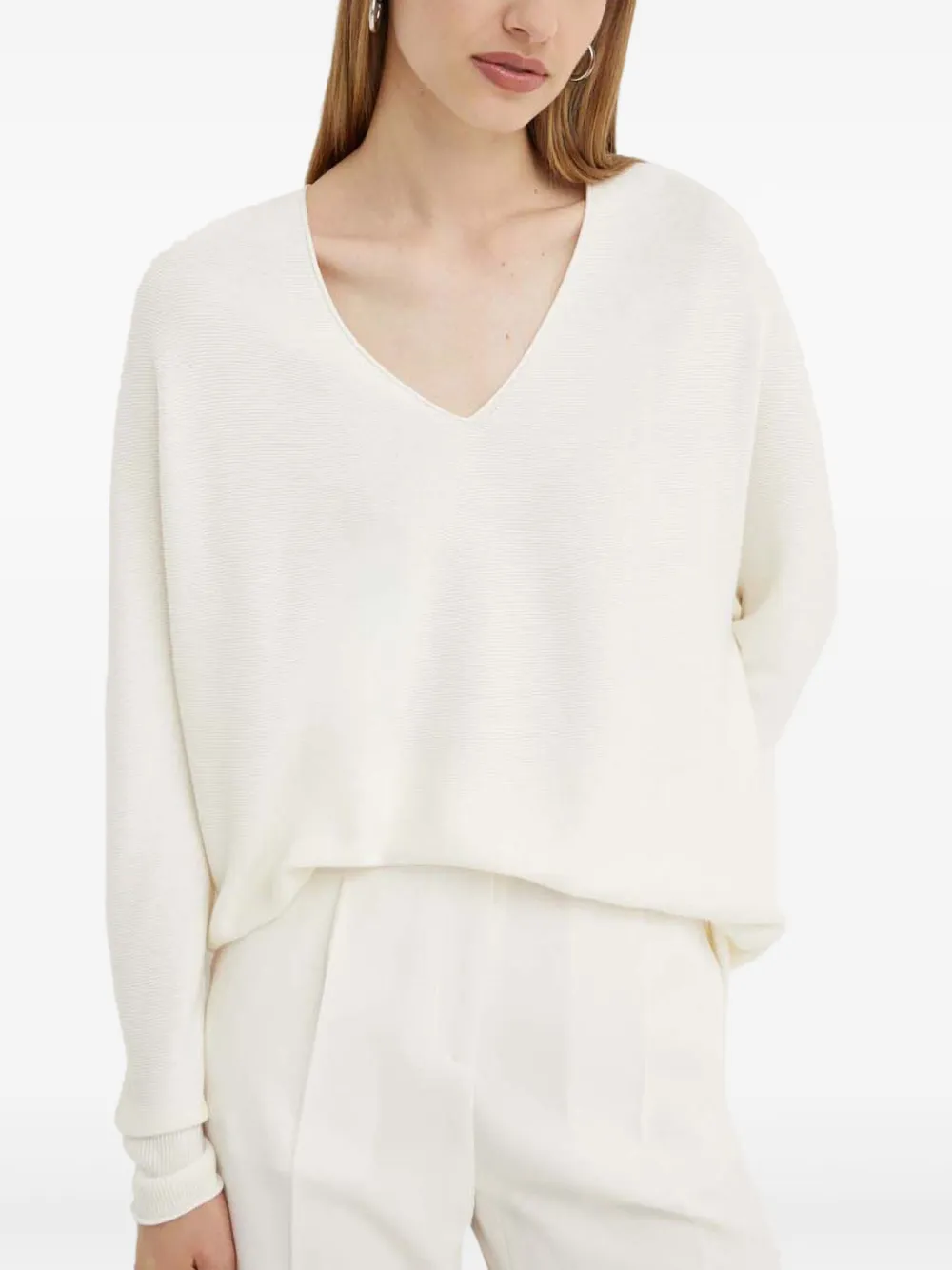 BOSS V-neck knit sweater | Neutrals | Image 1