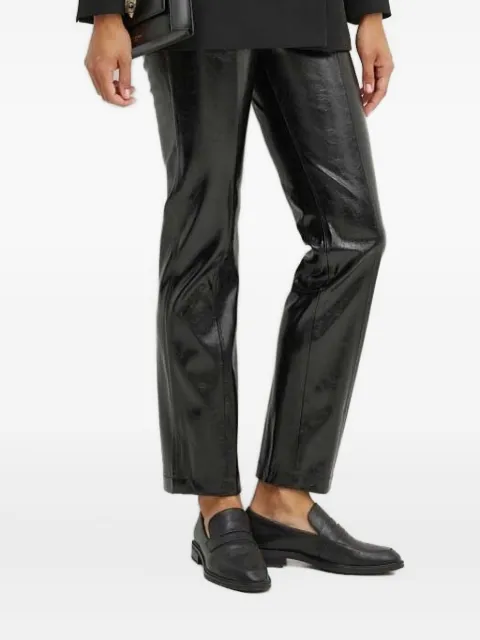 BOSS faux-leather trousers