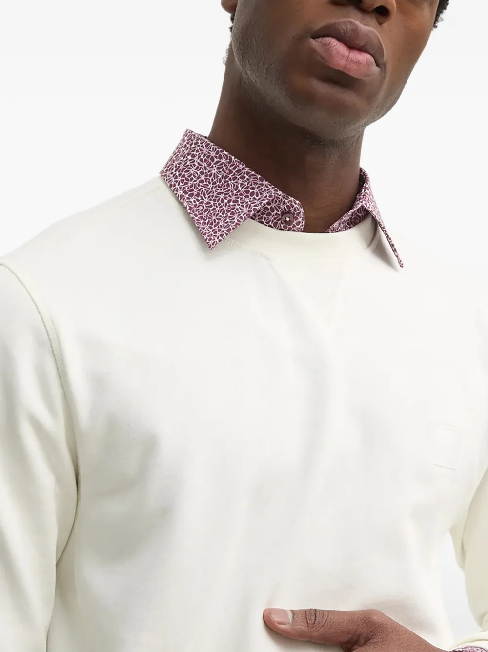 Hugo Boss Logo-detail Sweatshirt In White