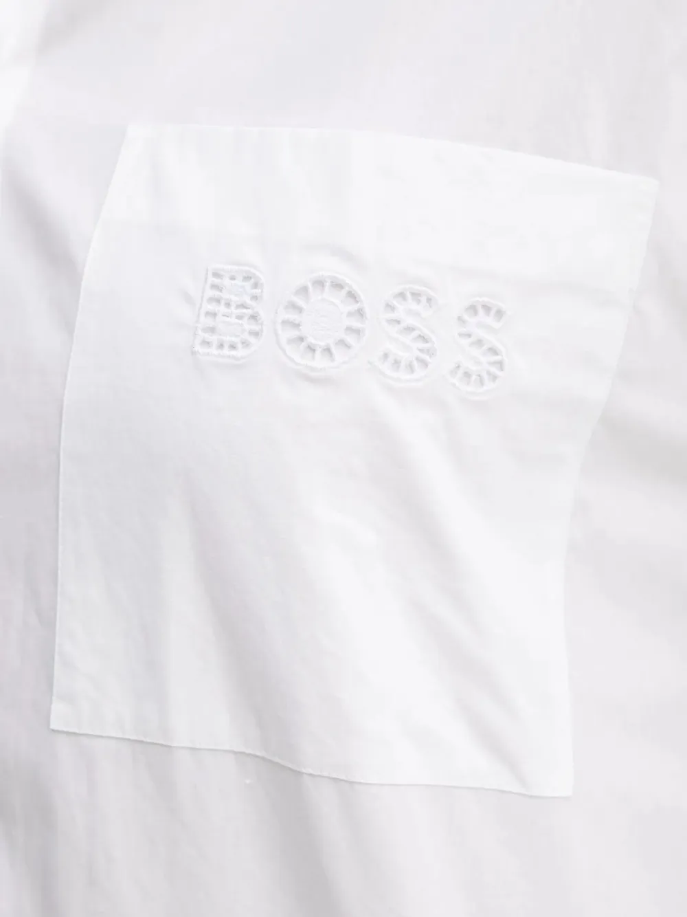 BOSS Shirt met geborduurde zak Wit