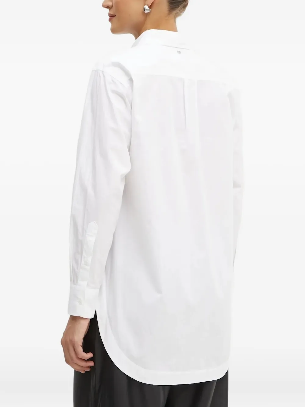 BOSS Shirt met geborduurde zak - Wit