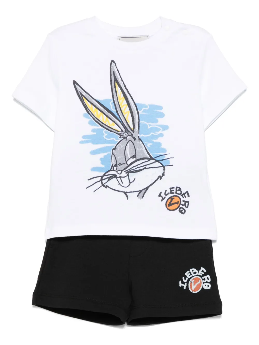 Iceberg Kids x Looney Tunes shorts met cartoon-print Zwart