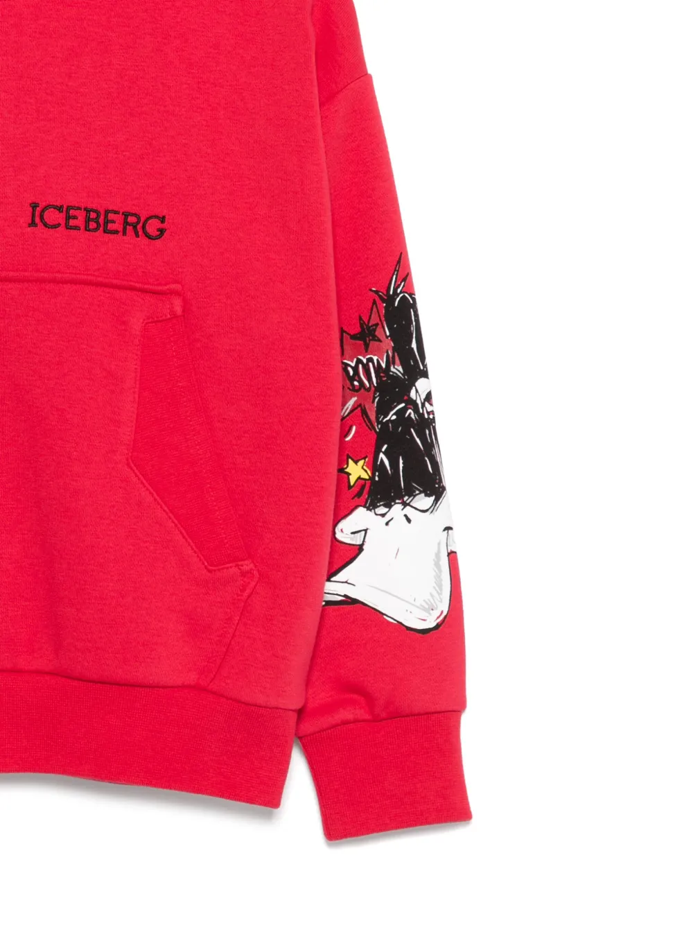 Iceberg Kids Hoodie met logo en Looney Tunes-karakters Rood