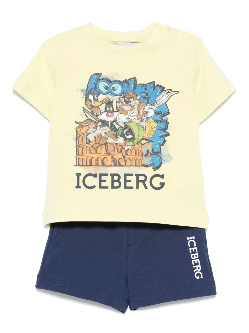 Iceberg Kids x Looney Tunes shorts met cartoon-print Blauw