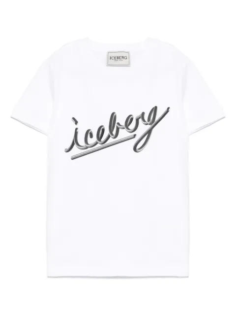 Iceberg Kids contrasting-logo crew-neck T-shirt