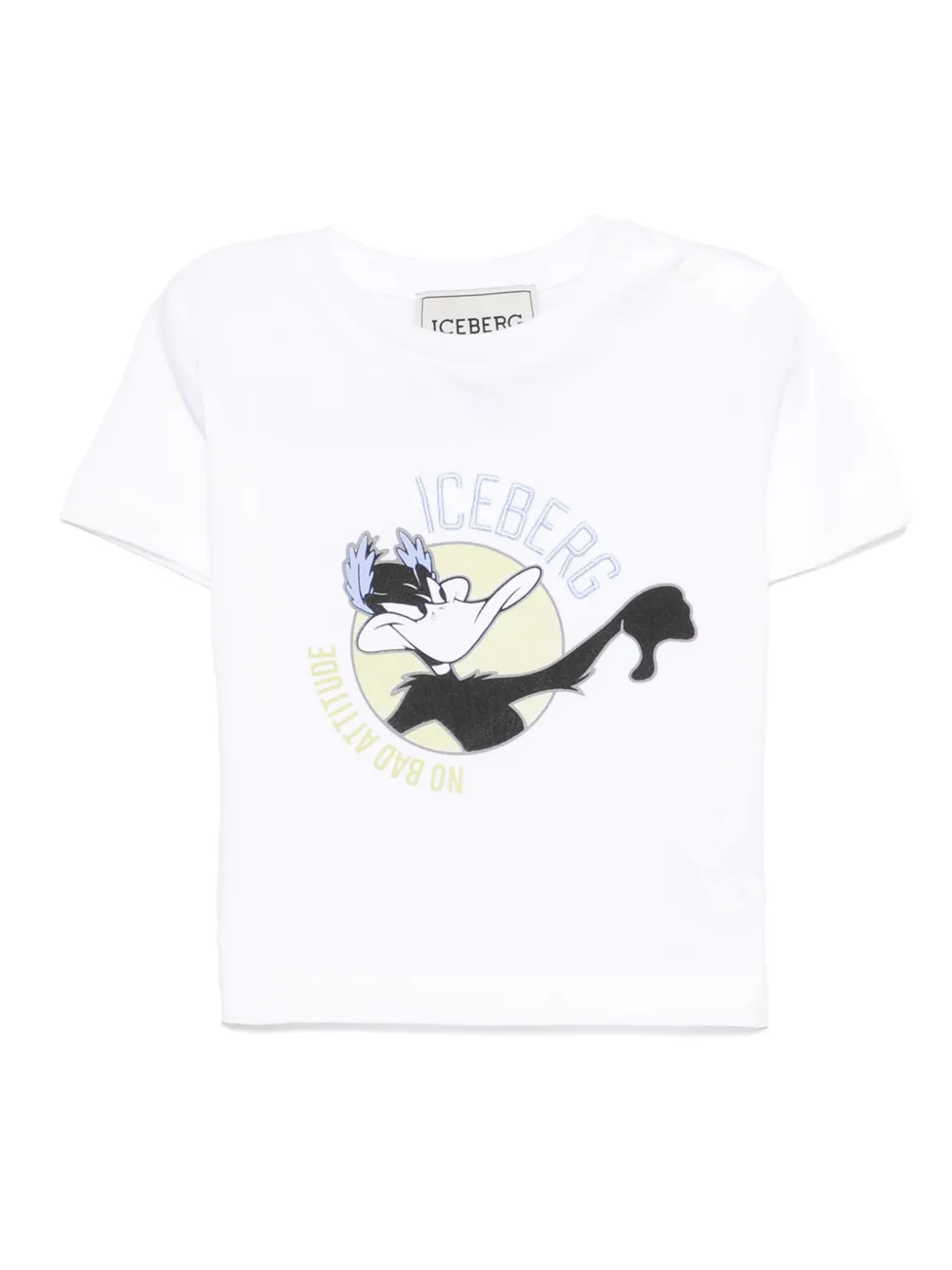 Iceberg Kids T-shirt met Daffy Duck-print Wit