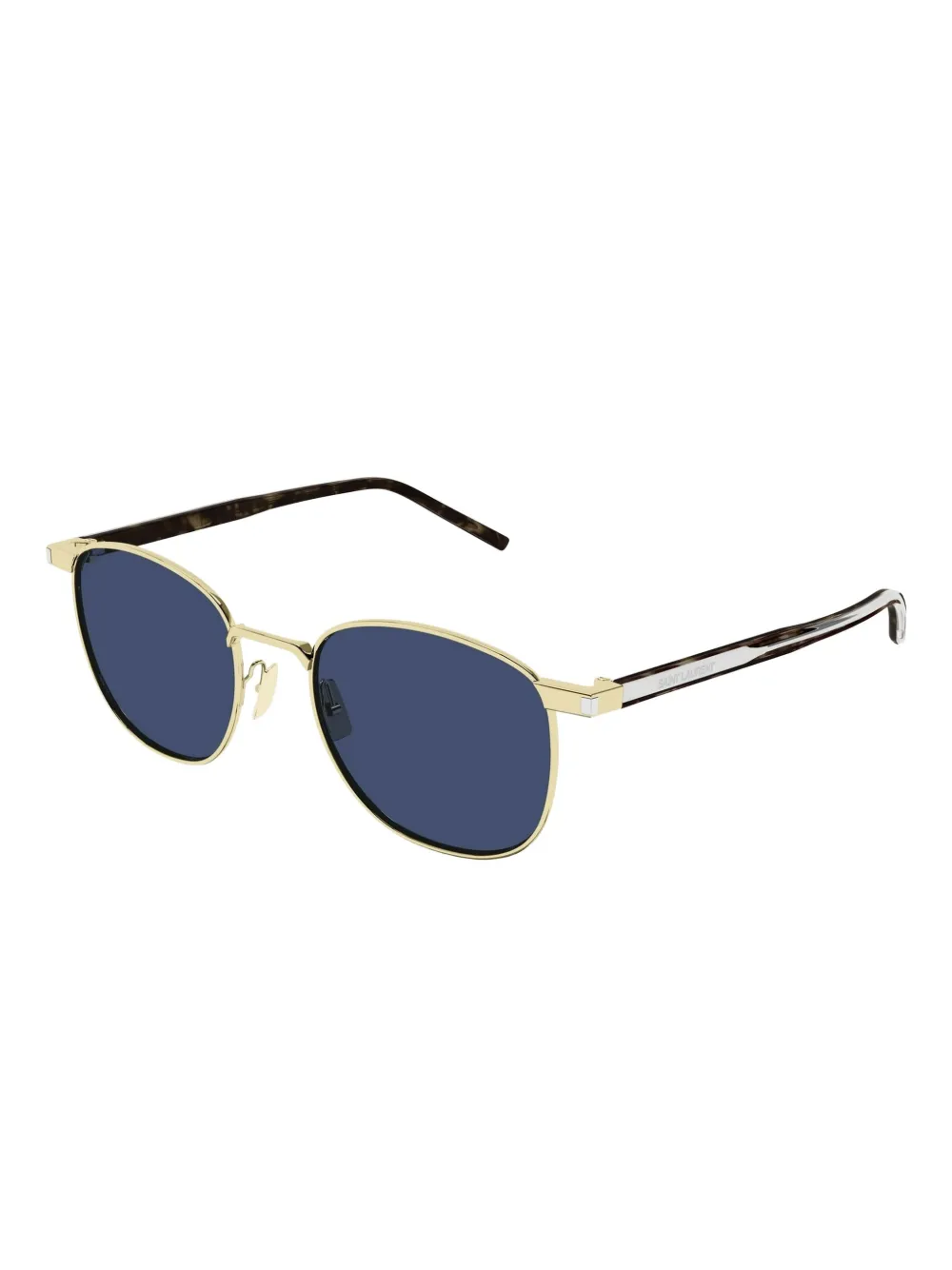 Saint Laurent Eyewear Zonnebril met rond montuur - Zwart