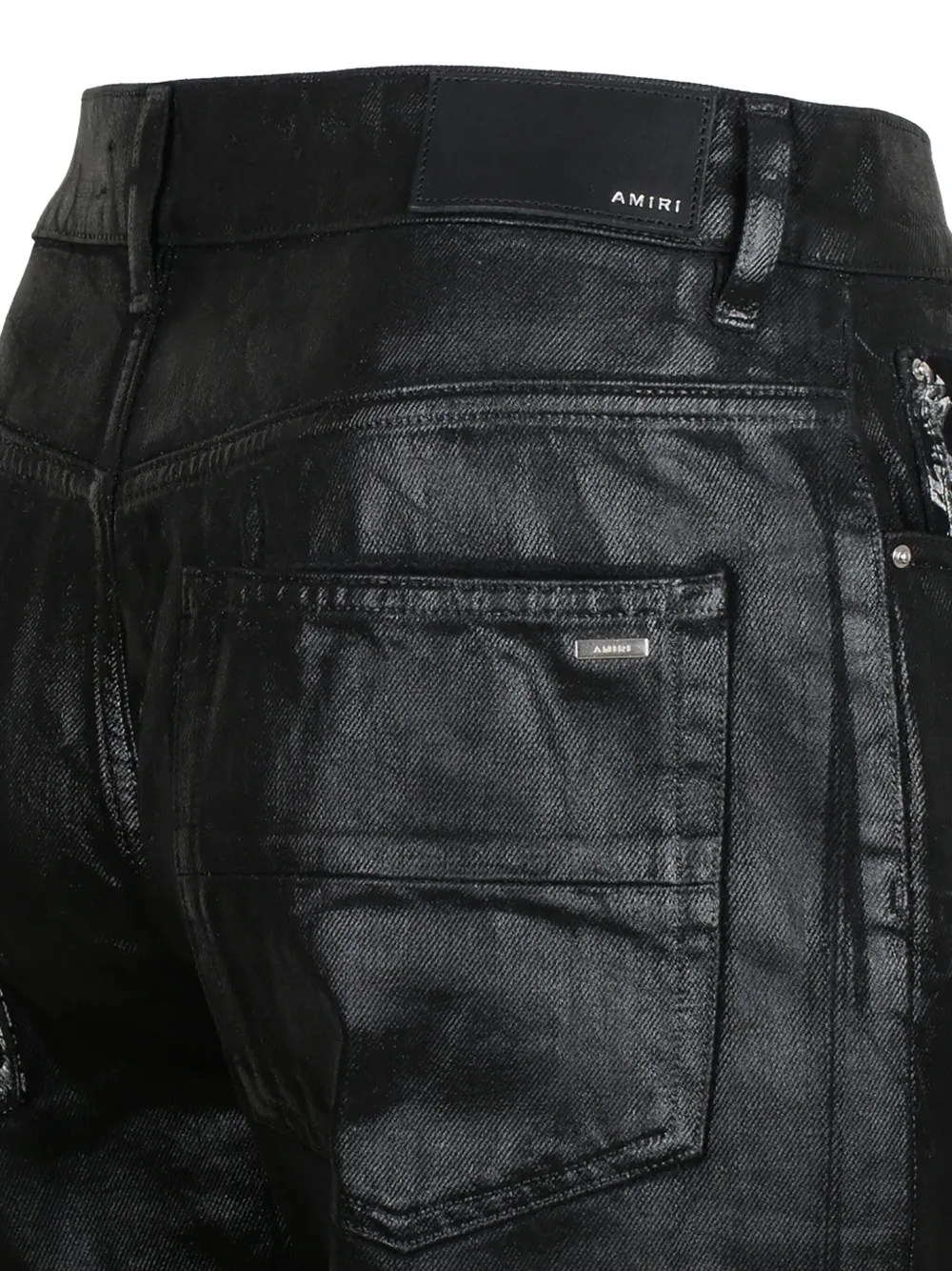 AMIRI Jeans met gerafeld effect Zwart