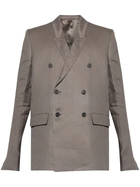Rick Owens double-breasted linen blazer 