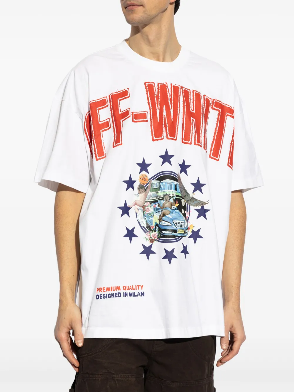 Off-White logo-graphic-print cotton t-shirt