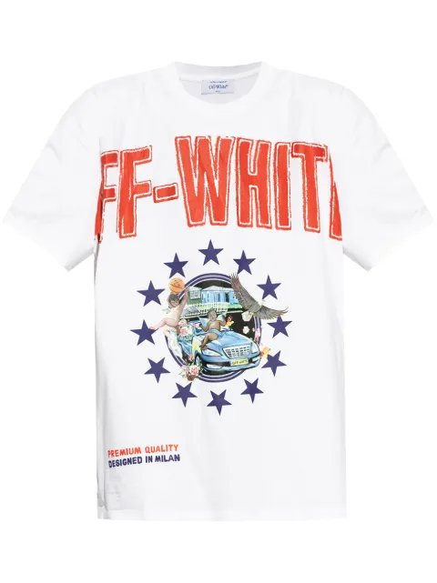 Off-White logo-graphic-print cotton t-shirt 