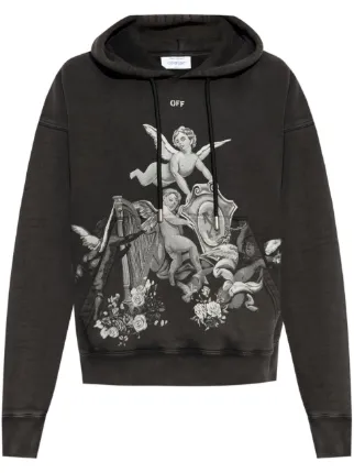 Off-White Angel グラフィック パーカー | ブラック | FARFETCH JP